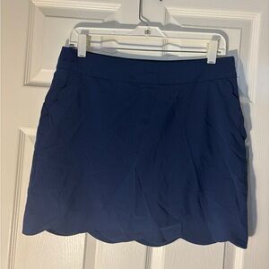 Vineyard Vines Navy Scallop Hem Mini Skort
